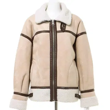 무스탕 코트 베이지