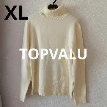 TOPVALU XL 터틀넥 스웨터 크림 새상품 LL