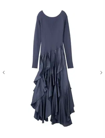 Aimeine 백 오픈 프릴 도킹 원피스