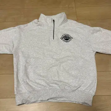 하프 지퍼 그레이 맨투맨 트레이닝복