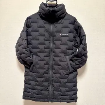 새상품급 Champion 다운 코트 블랙 L 방풍 발수 스트레치