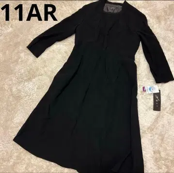 11호 뉘 세탁 가능한 블랙 포멀 원피스 프론트 오픈
