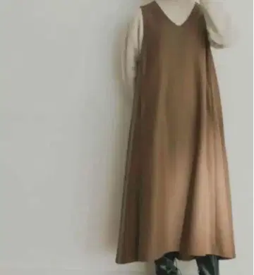 어반 리서치 두꺼운 원단 롱 원피스 오버롤 스커트