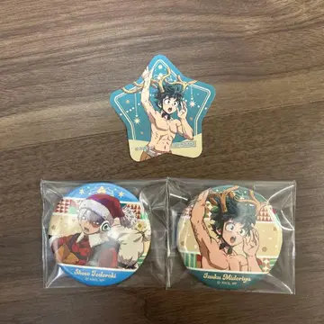 히로아카 크리스마스 캔뱃지 미도리야 이즈쿠 토도로키 쇼토