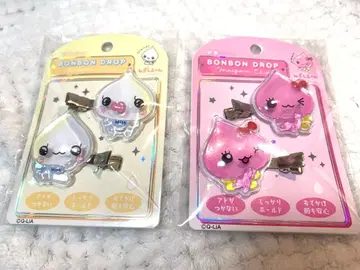 모자 꽁지 드롭 앞머리 클립 2개 세트