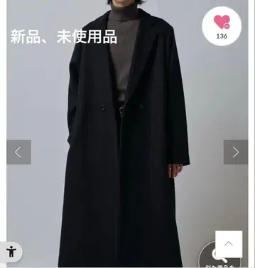 Lui's 비버 멜톤 클래식 체스터 코트 M 사이즈 블랙