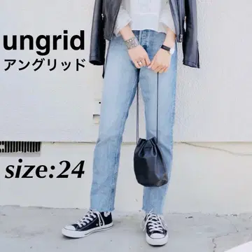 ungrid 언그리드 롤업 블리치 데님 데님 팬츠