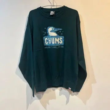 CHUMS 다크 그린 니트 M
