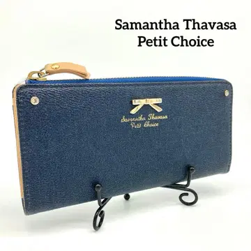 새상품급 사만다 타바사 쁘띠 초이스 장지갑 데님 L자 지퍼