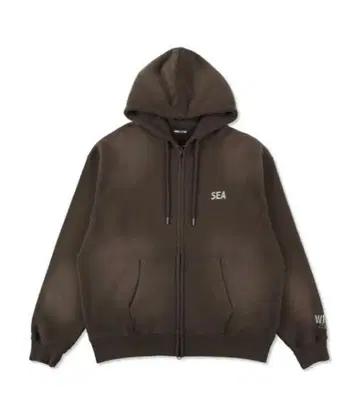 SULFUR DYEING LOGO ZIP SWEATSHIRT*