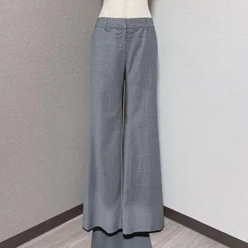 엠프리미어 스트라이프 슬랙스 팬츠 그레이