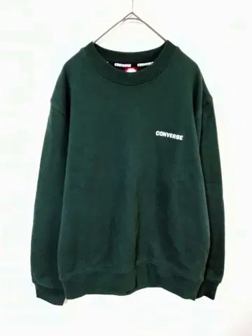 컨버스 맨투맨 남성용 M 그린 컬러계 무지 자수 로고 면 100%