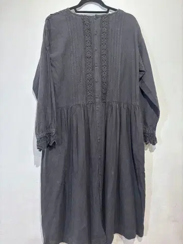 사만사 모스모스 SM2 차콜 레이스 장식 롱 원피스