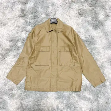 메종 드 베이지 9 M 밀리터리 자켓 무지 베이지 출퇴근 면 100