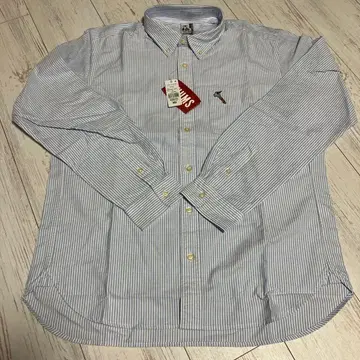 새상품 CHUMS 남성용 XL 긴팔 와이셔츠 스트라이프 블루