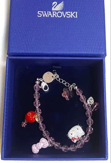 스와로브스키 팔찌 헬로키티 한정판 팔찌 핑크 레어