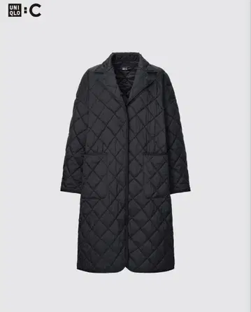 유니클로 퍼프 테크 오버 사이즈 코트 블랙