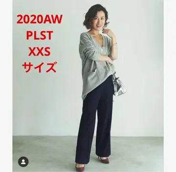 거의 새상품* PLST 울 블렌드 웜 리저브 팬츠 고급 네이비 XXS