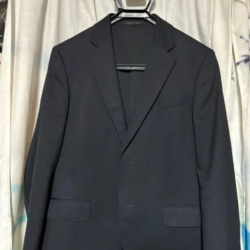 프리미엄 울 정장 자켓 레귤러 핏 블랙