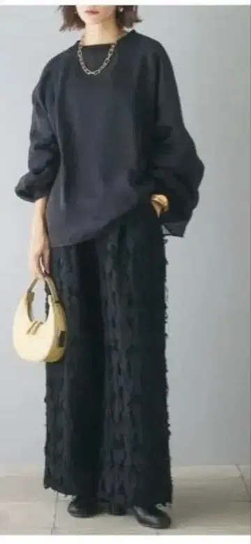 쉬폰 블랙 셋업