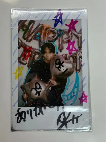 타카하시 유리 낙서 + 댓글 + 친필 사인 폴라로이드