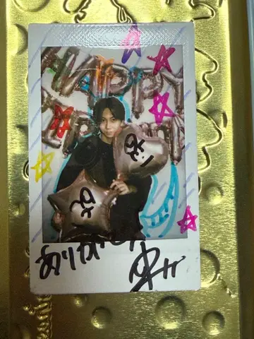 타카하시 유리 낙서 + 댓글 + 친필 사인 폴라로이드