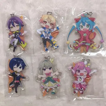 프로젝트 세카이 스탠드 부착 아크릴 키체인 6개 세트 프로세카 3