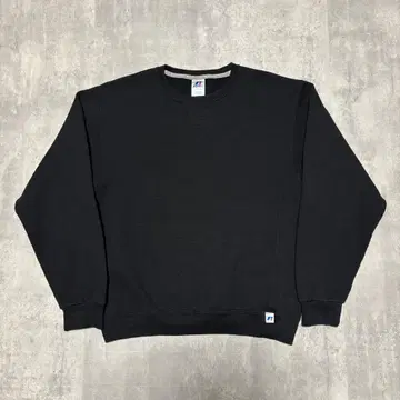 00s RUSSELL 러셀 앞V 맨투맨 트레이닝복 블랙 무지 M