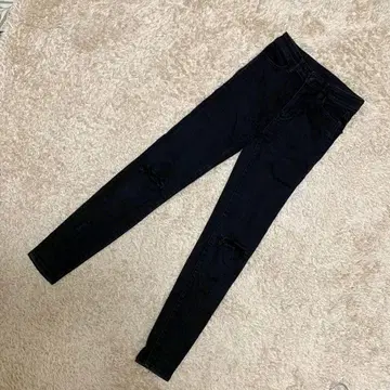 [ 고품질 ] AMERICAN EAGLE 블랙 스키니 데미지 스트레치