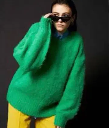 maison special 알파카 블렌드 샤기 니트 탑