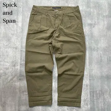 스픽 앤 스팬 [ L ] 캐주얼 팬츠 테이퍼드 라인 크롭 턱