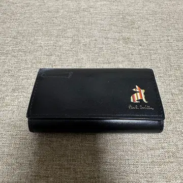 Paul Smith 5연 키케이스 마케트리 스트라이프 래빗 블랙