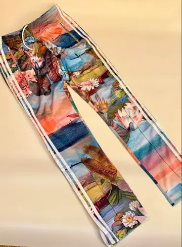 아디다스 트랙 팬츠 저리 여성용 꽃무늬