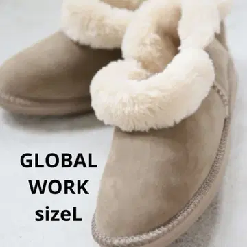 미사용 새상품 GLOBAL WORK 페이크 어그 부츠 L