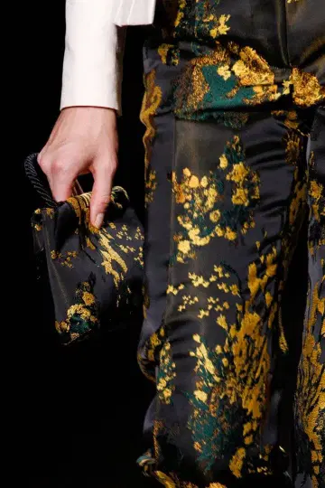 명작 dries van noten 17ss 미모사 패턴 자카드 팬츠