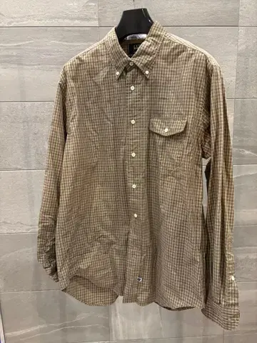 IKE BEHAR 버튼다운 셔츠 베이지 계열