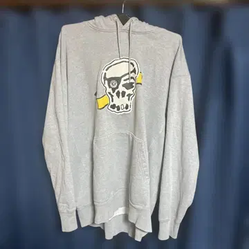 NITROW INC. 스컬 프린트 후드티 그레이 프리 사이즈