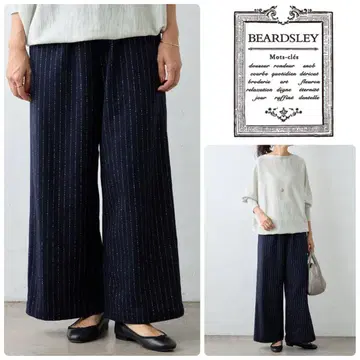 [ 새상품급 ] BEARDSLEY *카스레 스트라이프 허리 리브 팬츠