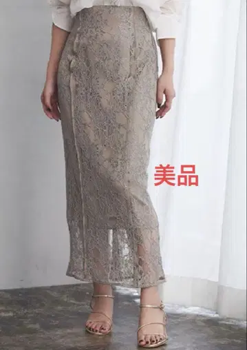 레이스 파이핑 타이트 스커트 snidel celford