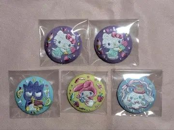 산리오 자수 캔뱃지 5개 세트 미개봉