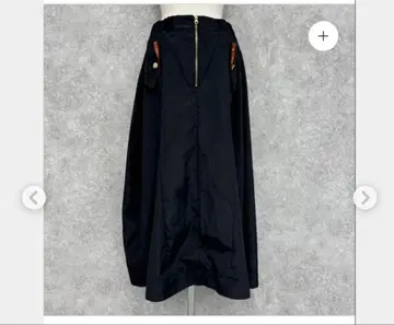 택 포함 새상품 조네코 채널 MA-1 플레어 롱 스커트 블랙 M~L