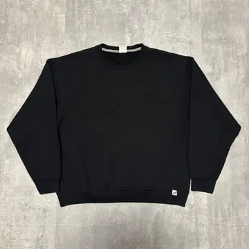 00s 러셀 앞 V 맨투맨 트레이닝복 블랙 무지 L