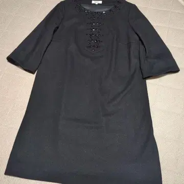 새상품급!! 자유구 비쥬 7부 소매 원피스 38