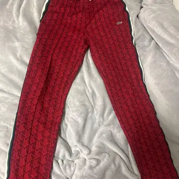 LACOSTE 레드 트랙 팬츠