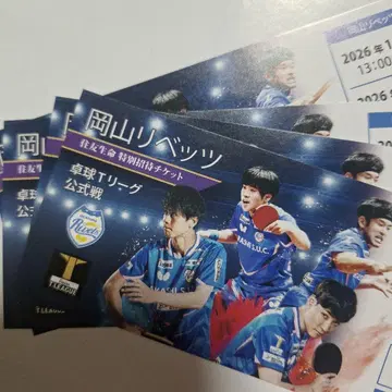 오카야마 리베츠 탁구 T리그 특별 지정석 티켓
