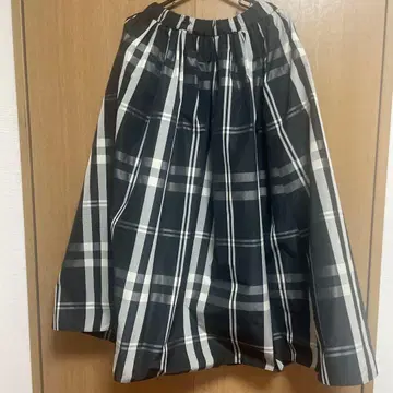 유나이티드 애로우즈 체크 무늬 롱 스커트