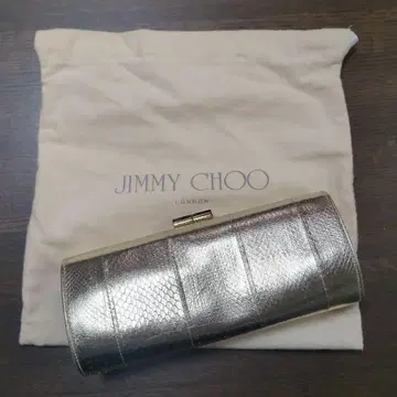 JIMMY CHOO 실버 클러치백