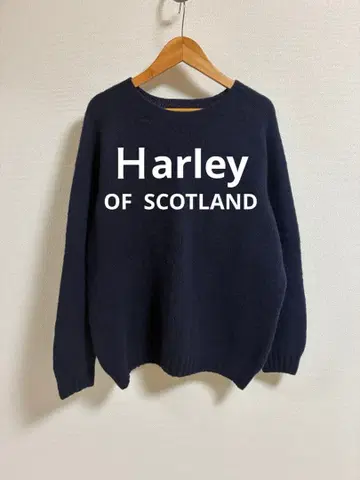 할리 오브 스코틀랜드 크루넥 퓨어 울 니트 스코틀랜드제