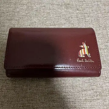 Paul Smith 5연 키케이스 마케트리 스트라이프 토끼 보르도