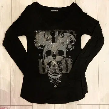 GHOST of HARLEM 스컬 프린트 긴팔 T셔츠